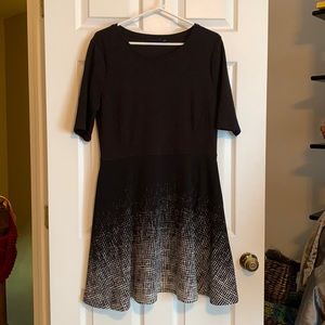 Apt 9 women’s skater dress with patterned skirt size M